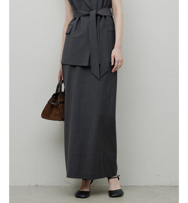  「【セットアップ対応】梳毛タイトスカート」|スカート|