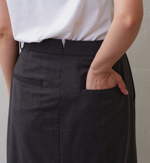  「【セットアップ対応】梳毛タイトスカート」|スカート|