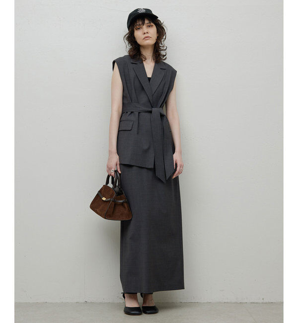  「【セットアップ対応】梳毛タイトスカート」|スカート|