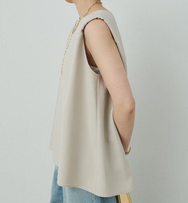  「【サイズ展開あり】ショルダータックノースリ」|シャツ・ブラウス|