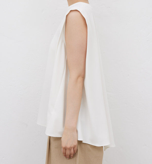  「【セットアップ対応】ジョーゼットバックスリットノースリーブ」|シャツ・ブラウス|