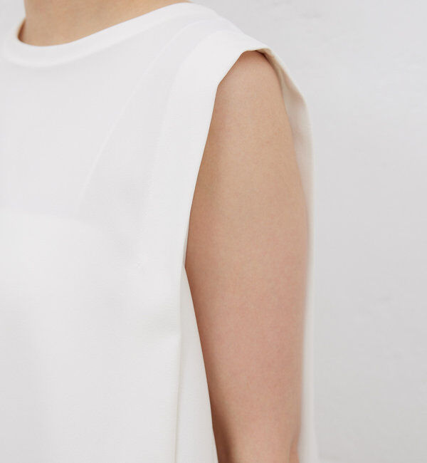  「【セットアップ対応】ジョーゼットバックスリットノースリーブ」|シャツ・ブラウス|