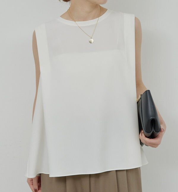  「【セットアップ対応】ジョーゼットバックスリットノースリーブ」|シャツ・ブラウス|