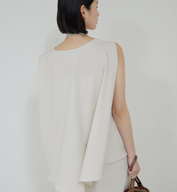  「【セットアップ対応】ジョーゼットバックスリットノースリーブ」|シャツ・ブラウス|