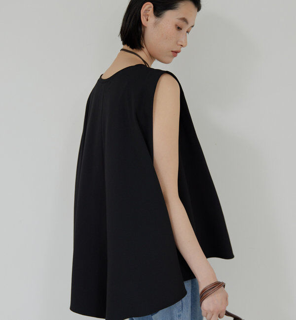  「【セットアップ対応】ジョーゼットバックスリットノースリーブ」|シャツ・ブラウス|