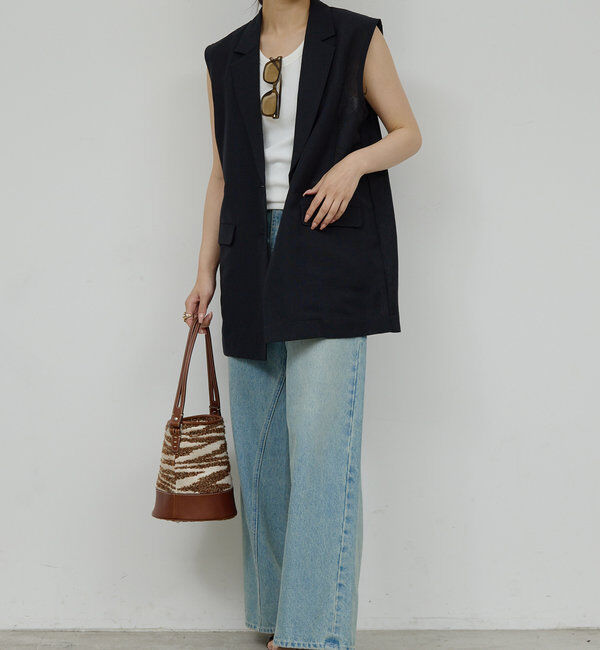  「【同素材アイテムあり】メッシュジレ」|ベスト・ジレ|