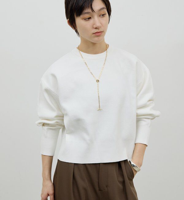  「スウェットライククルーニット」|Tシャツ・カットソー|