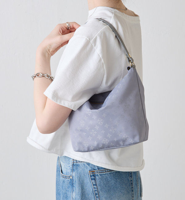  「ナイロンジャガードシンプルショルダーバッグ」|ショルダー・メッセンジャー|パープルその他3