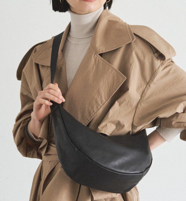  「ソフトレザーラウンドショルダーバッグ」|ショルダー・メッセンジャー|ブラックその他2