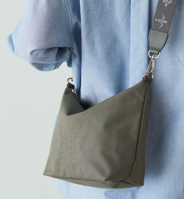  「コーデュラナイロン2WAYシンプルショルダーバッグ」|ショルダー・メッセンジャー|グレー