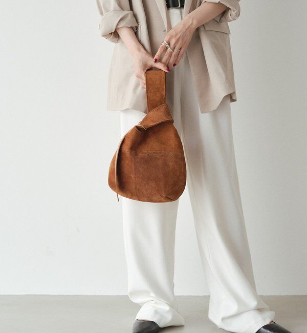  「スエード巾着ハンドバッグ」|トートバッグ|