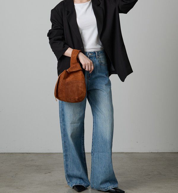  「スエード巾着ハンドバッグ」|トートバッグ|