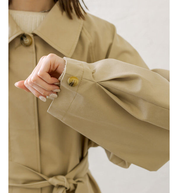  「【2サイズ展開】ステンカラートレンチコート」|トレンチコート|