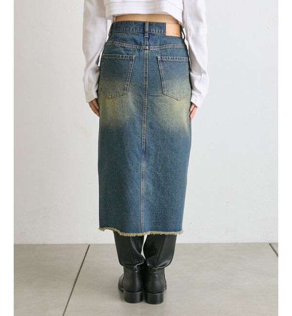  「[mline]ミディ丈デニムスカート」|スカート|