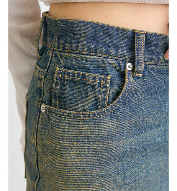  「[mline]ミディ丈デニムスカート」|スカート|