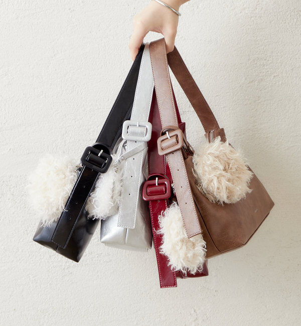  「loti ファーポーチ付きホーボーBAG」|トートバッグ|