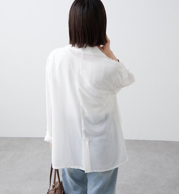  「【軽い着心地。暑い日も◎】シアーチェックジャケット」|テーラードジャケット|