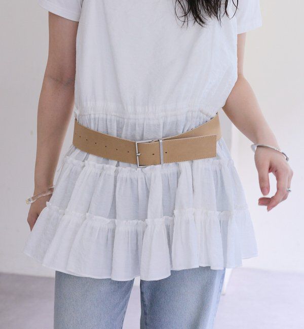  「スクエアバックルワイドベルト」|ベルト|