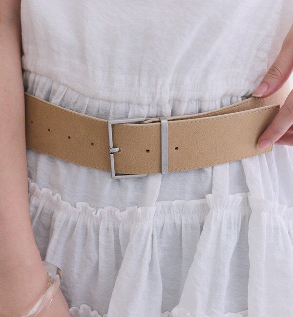  「スクエアバックルワイドベルト」|ベルト|