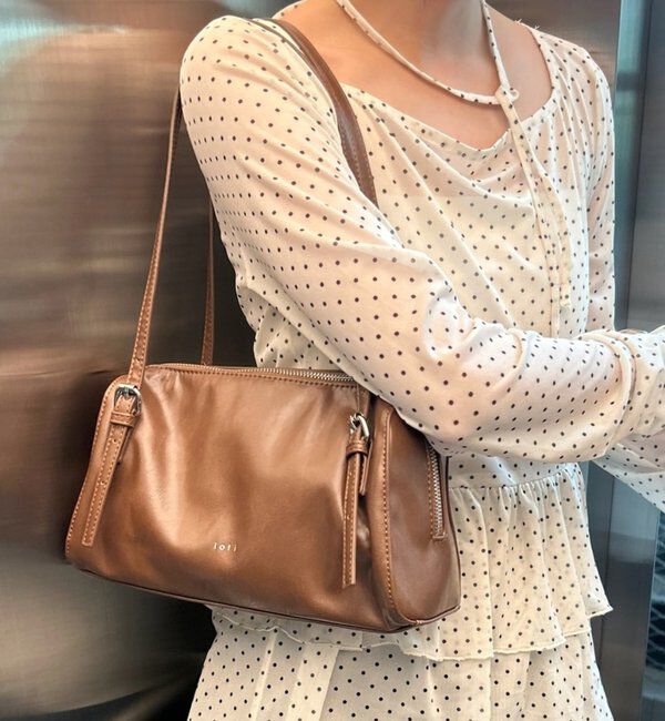  「lotiワイドボストンBAG」|トートバッグ|キャメル