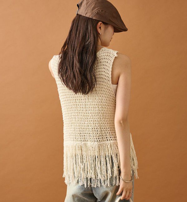  「フリンジニットベスト」|ベスト・ジレ|