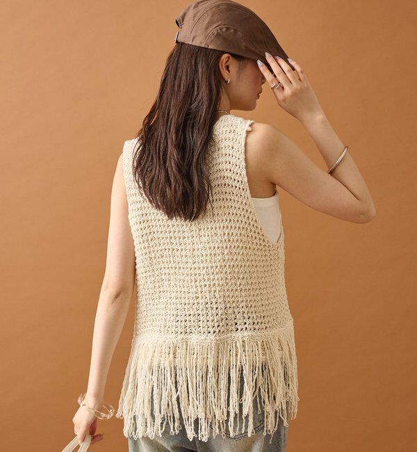  「フリンジニットベスト」|ベスト・ジレ|