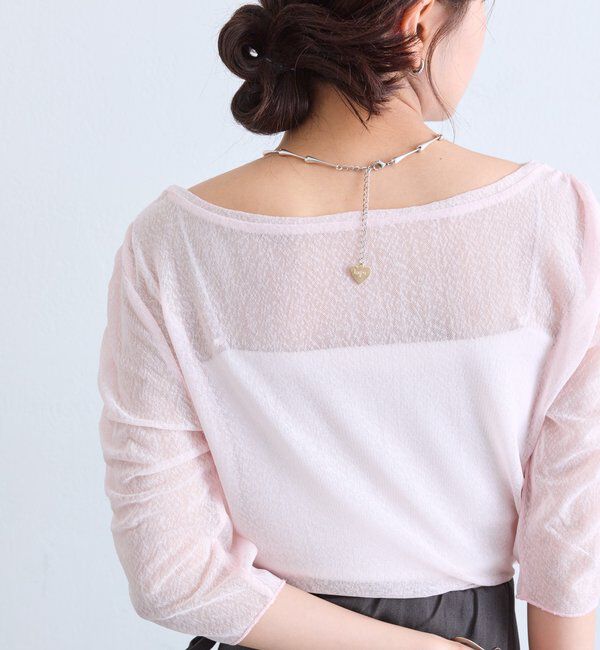  「スラブシアー5分袖プルオーバー」|Tシャツ・カットソー|