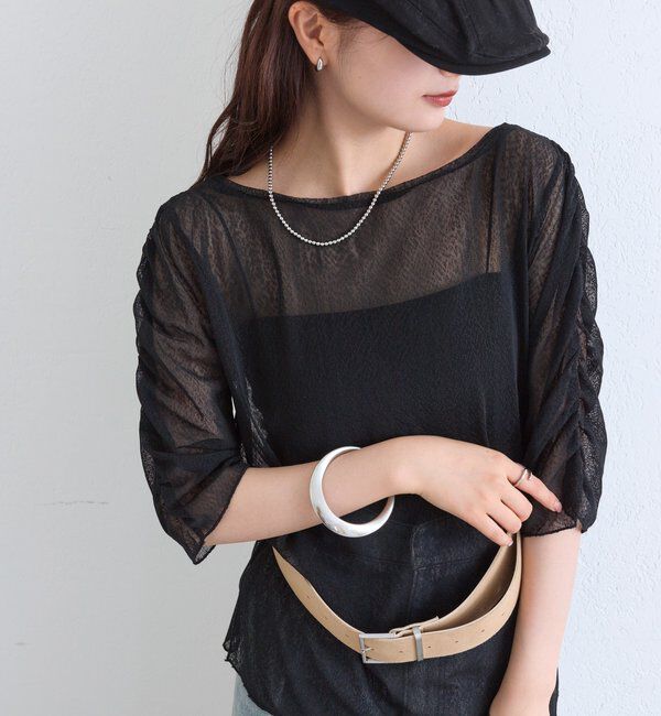  「スラブシアー5分袖プルオーバー」|Tシャツ・カットソー|