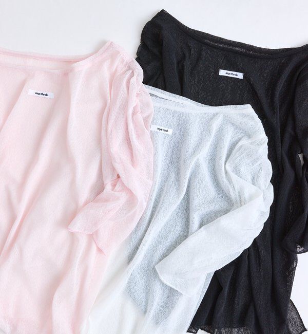  「スラブシアー5分袖プルオーバー」|Tシャツ・カットソー|