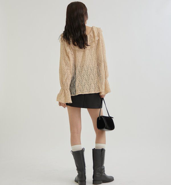  「レース切替ブラウス」|シャツ・ブラウス|