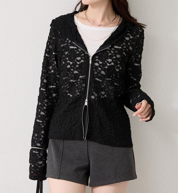  「レースフーディーパーカー」|パーカー|