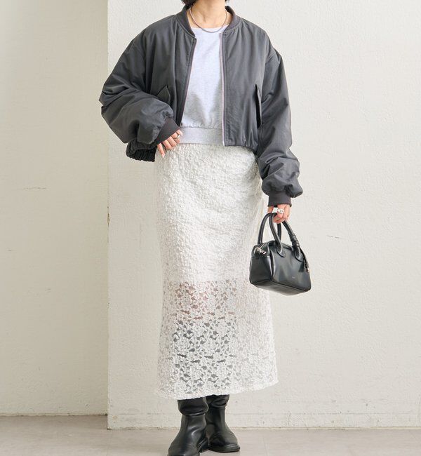  「サテンショートブルゾン」|ブルゾン・スタジャン|