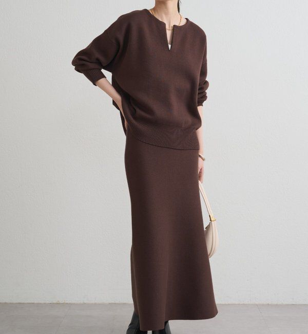  「【@_shirabe.s_コラボ】スウェットライクマーメイドニットスカート」|スカート|