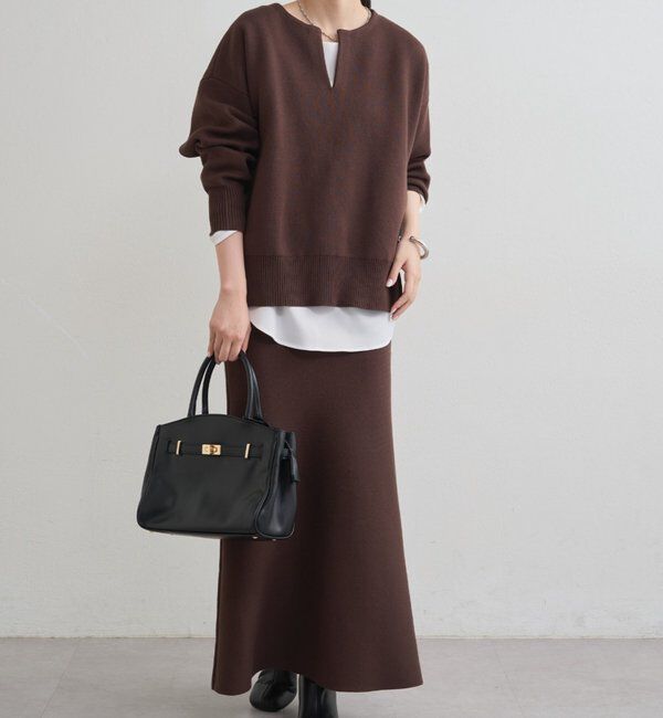  「【@_shirabe.s_コラボ】スウェットライクマーメイドニットスカート」|スカート|