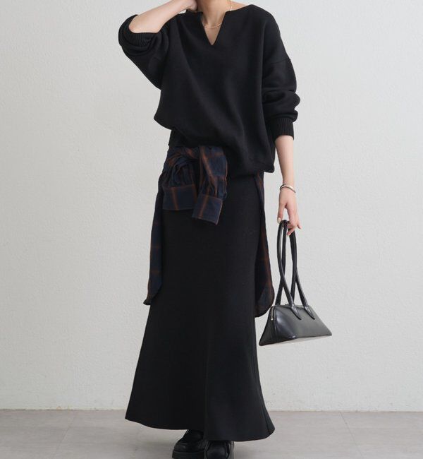  「【@_shirabe.s_コラボ】スウェットライクマーメイドニットスカート」|スカート|