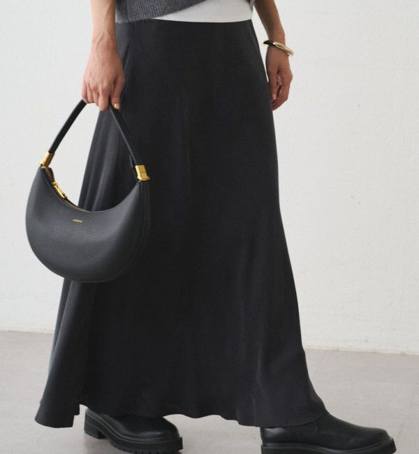  「キュプラマーメイドスカート」|スカート|ブラック