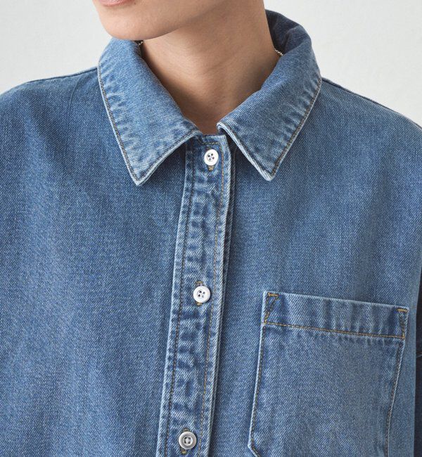  「スウィッチデニムシャツ/ブルー」|シャツ・ブラウス|