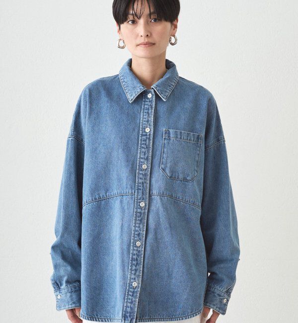  「スウィッチデニムシャツ/ブルー」|シャツ・ブラウス|