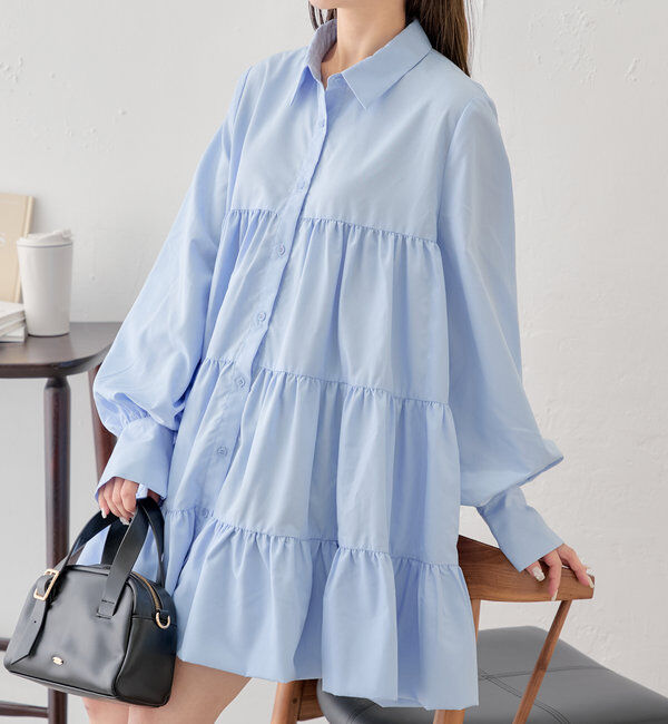  「フリルティアードチュニックシャツ」|シャツ・ブラウス|