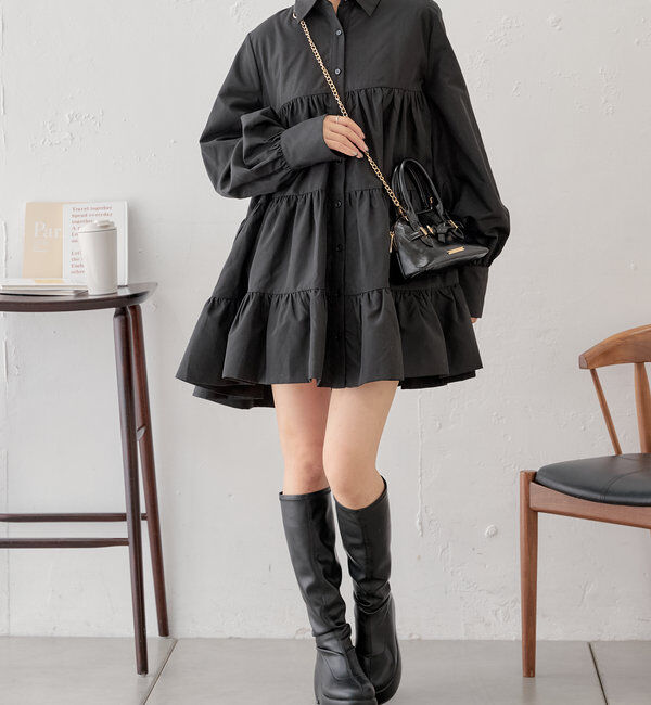  「フリルティアードチュニックシャツ」|シャツ・ブラウス|