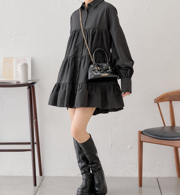  「フリルティアードチュニックシャツ」|シャツ・ブラウス|