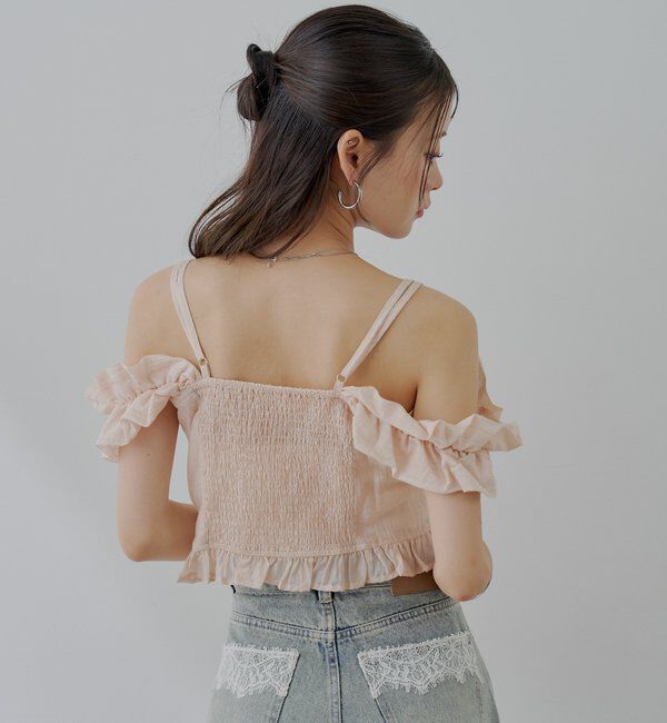  「シアーノースリフリルブラウス」|シャツ・ブラウス|