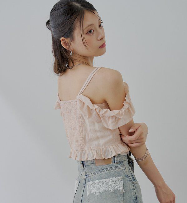  「シアーノースリフリルブラウス」|シャツ・ブラウス|