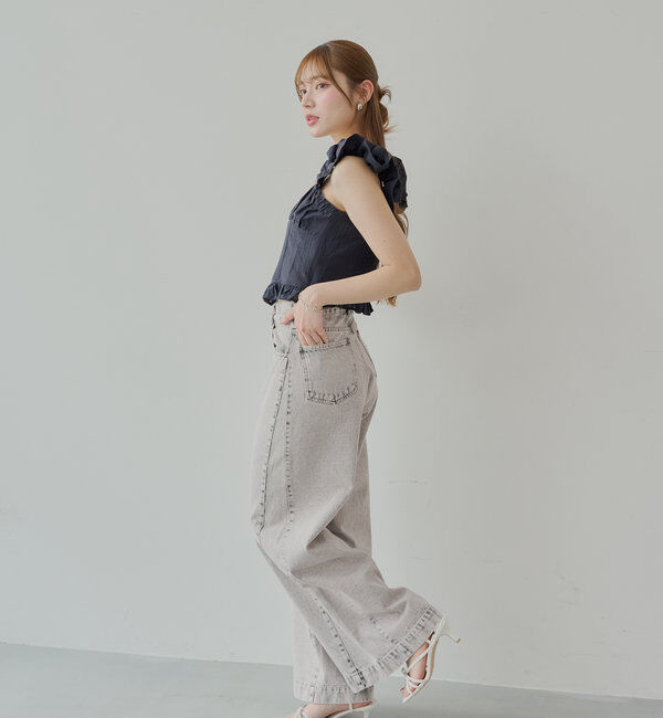  「シアーノースリフリルブラウス」|シャツ・ブラウス|