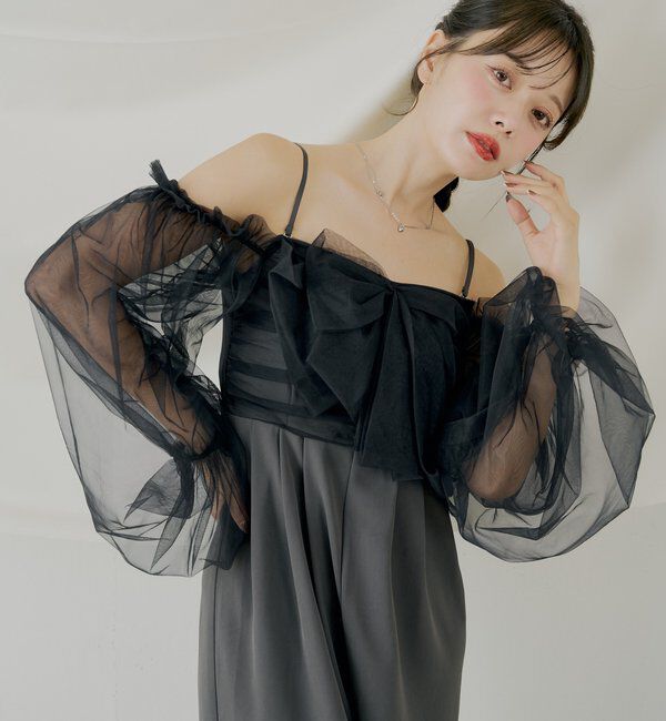  「【SALON byChico】フロントリボンドッキングコンビネゾン/オケージョン」|ドレス|