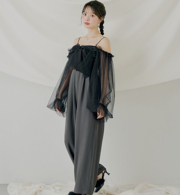  「【SALON byChico】フロントリボンドッキングコンビネゾン/オケージョン」|ドレス|