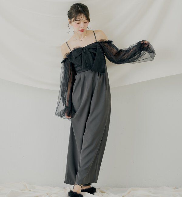  「【SALON byChico】フロントリボンドッキングコンビネゾン/オケージョン」|ドレス|