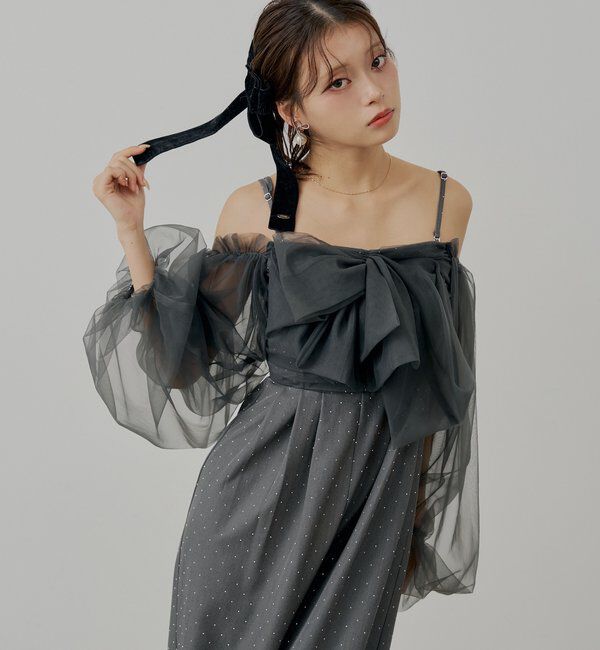  「【SALON byChico】フロントリボンドッキングコンビネゾン/オケージョン」|ドレス|