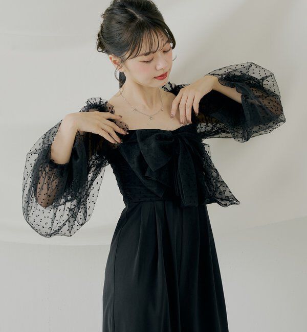  「【SALON byChico】フロントリボンドッキングコンビネゾン/オケージョン」|ドレス|