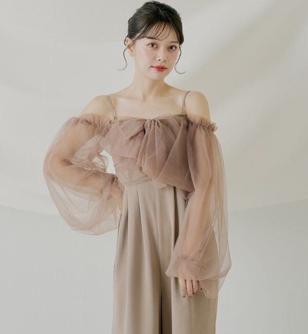  「【SALON byChico】フロントリボンドッキングコンビネゾン/オケージョン」|ドレス|